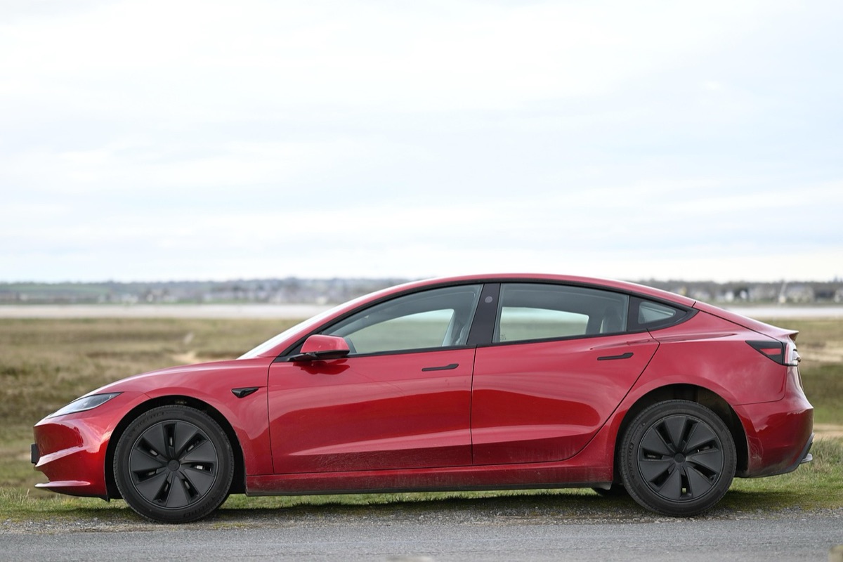 electric car model in european dealership