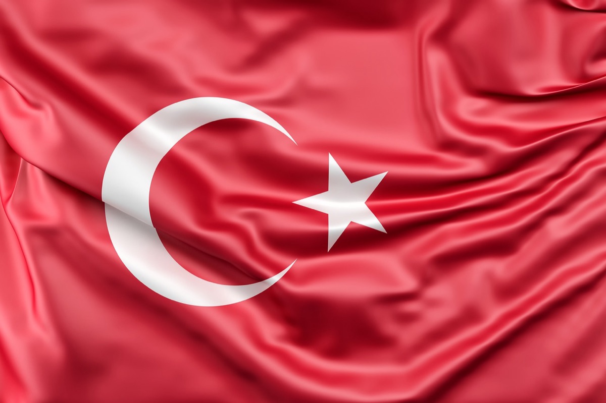Turkish flag with EU emblem