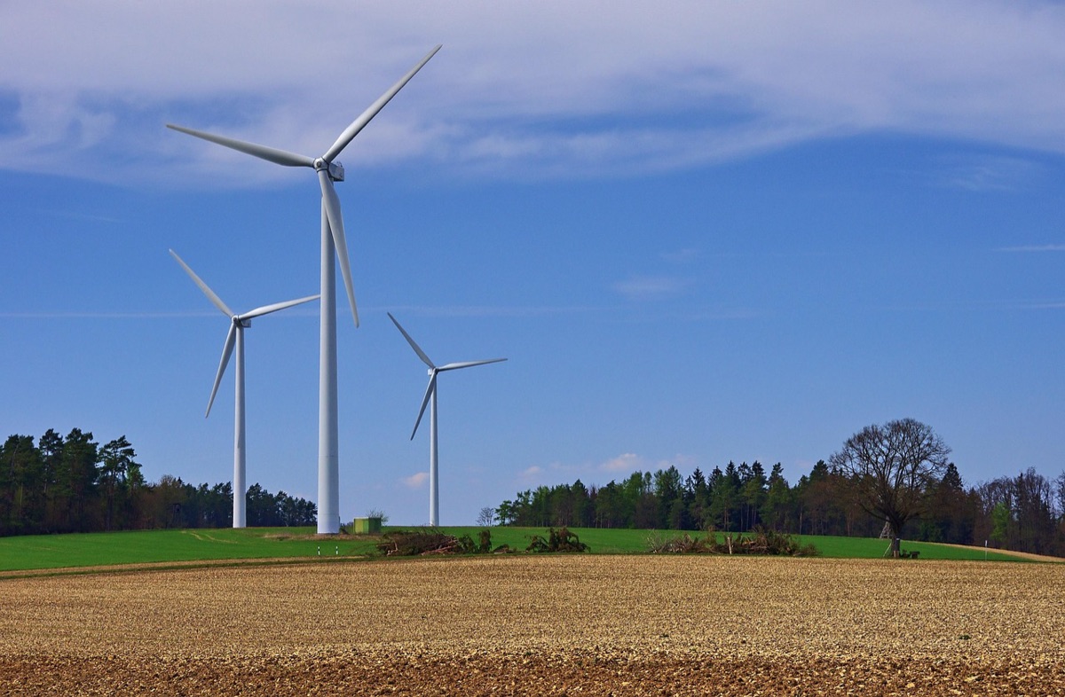 Windturbine auf Schifffahrt